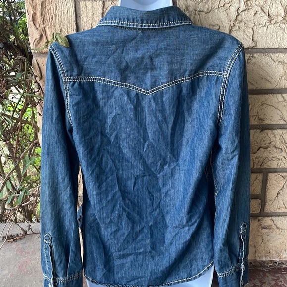 Denim Snap up Shirt - Picture 5 of 12